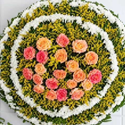 Coroa de flores Homenagem Afeto, código FS-CF-02
