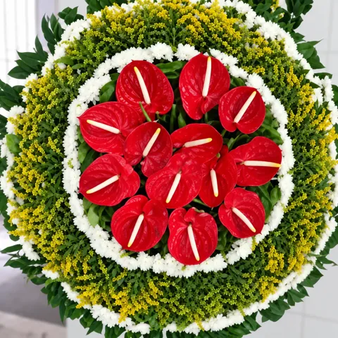 Coroa de flores Homenagem Respeito, código FS-CF-04