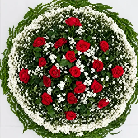 Coroa de flores Homenagem Carinho, código FS-CF-05