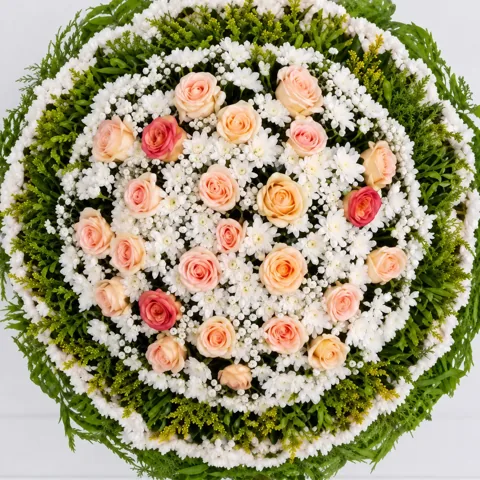 Coroa de flores Homenagem Presença, código FS-CF-06