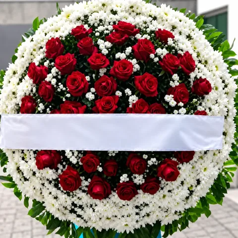 Coroa de flores Homenagem Paz, código FS-CF-08