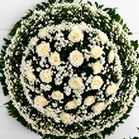 Coroa de flores Homenagem Luz, código FS-CF-11